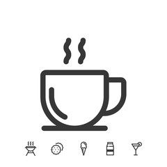 cup of coffee icon vector illustration for website and graphic design
