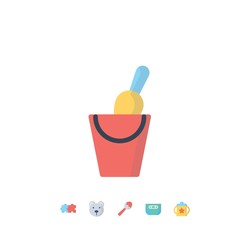 cold beer in bucket icon vector illustration for website and graphic design
