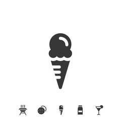 corn ice cream icon vector illustration for website and graphic design