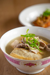 Pork soup tofu