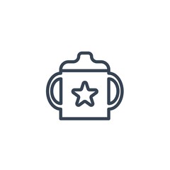 Obraz premium feeding cup icon vector illustration for website and graphic design
