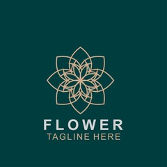 Luxury floral logo design. Ornament flower abstract vector