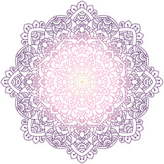 Vector round abstract circle. Mandala style. Decorative element, colored circular design element.
