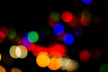 Fototapeta premium Abstract multi colors style with lights bokeh background