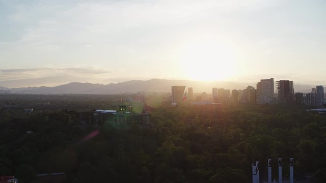 Castillo de Chapultepec Mexico Cinematic Drone View