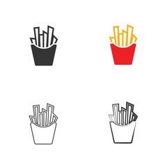 fries icon vector illustration for website and graphic design