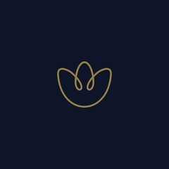 Luxury floral logo design. Ornament flower abstract vector