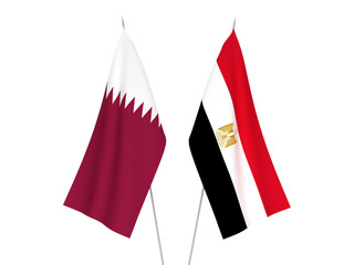 Egypt and Qatar flags