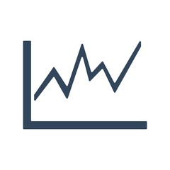 Growing graph icon. Business statistics, financial analytics. Flat icon design.