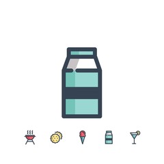 milk icon vector illustration for website and graphic design