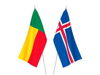 Benin and Iceland flags