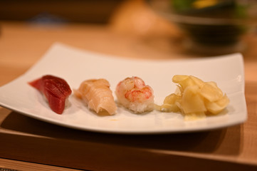 小樽寿司屋のカウンター