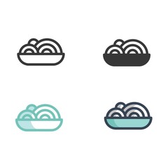 noodles icon vector illustration for website and graphic design