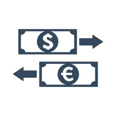 Currency exchange icon. Global money conversion sign. Finance, economy, banking concept.