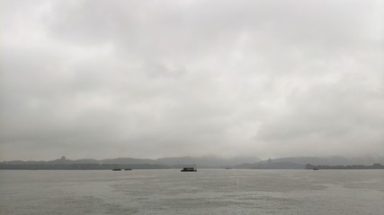 foggy morning on the river