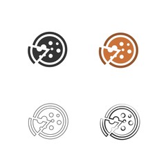 pizza icon vector illustration for website and graphic design