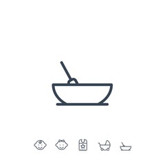 porridge icon vector illustration for website and graphic design