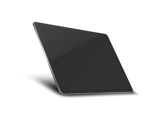 Tablet pc computer with black screen.