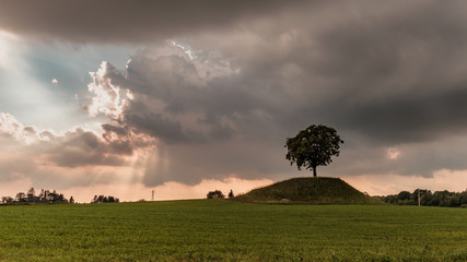 Storm in the fields of Friuli Venezia-Giulia