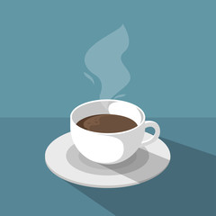 Coffee cup flat design vector image
