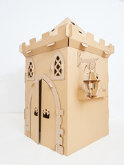 photo of medieval decorations made of cardboards