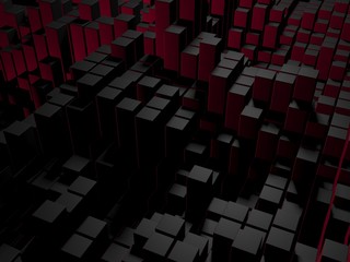 Fototapeta premium Abstract Dark Cubes Futuristic Design Background