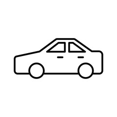 Car icon set vector line