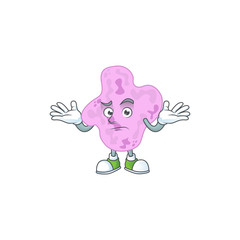 An image of tetracoccus in grinning mascot cartoon style