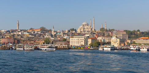 Istanbul, Turkey - home of many Istanbul landmarks, like Hagia Sofia, the Topkapi Palace, the Blue Mosque, the Fatih district is the core of the city. Here in particular the Golden Horn