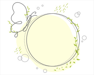 Butterfly continuous line drawing elements set and vine for logo or decorative element.