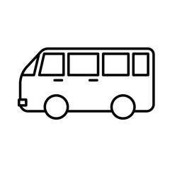 Car icon set vector line