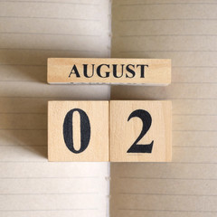 August 2, Natural notebook Calendar.