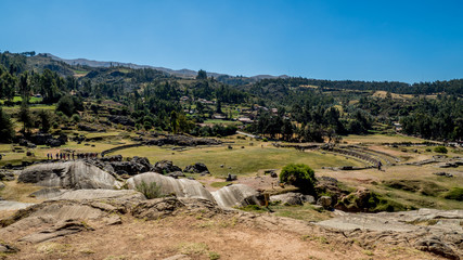 Sacsaychuamán inca complex with well-known stone walls