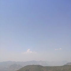 clouds in the mountains