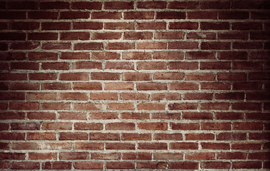 old vintage red brick wall background 