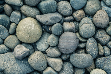 Grey pebbles stone background