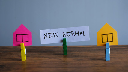 New normal words  -  Coronavirus pandemic concept.