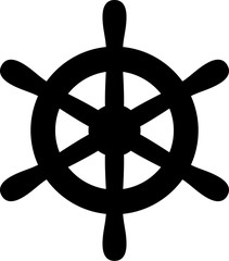 船の操舵輪のアイコン © logistock