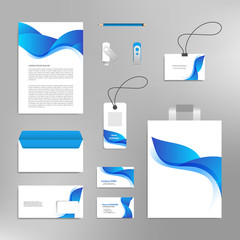 Corporate identity design template, business stationery mockup for company branding