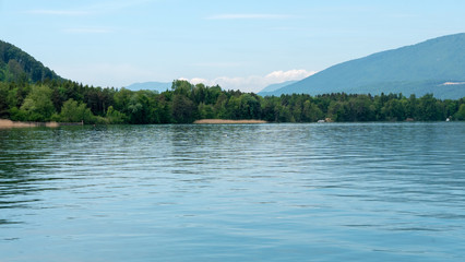 mountain lake in the spring