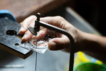 Coating into the amulet frame, Making amulet frame