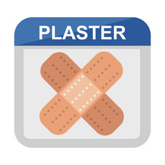 Adhesive bandage, isolated on white background