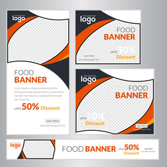 Food & Restuaruant Concept Bannar set Design.