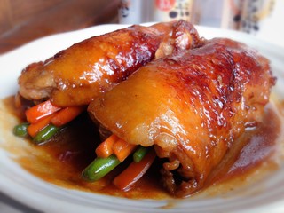 食事　食べ物　照り焼き　チキン　肉