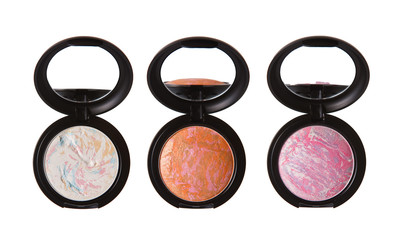 Makeup blushers and container collections