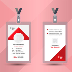 Creative Id Card Design Vector Template. Identity badge Template.