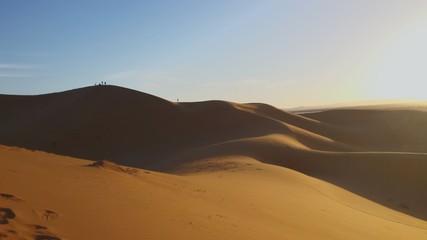 Fototapeta na wymiar Sand Dunes At Desert Against Sky