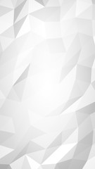 Fototapeta premium White abstract background. Lowpoly backdrop. Crumpled paper. 3D illustration
