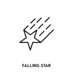 falling star icon vector. falling star sign symbol