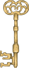 Golden Elegant Key